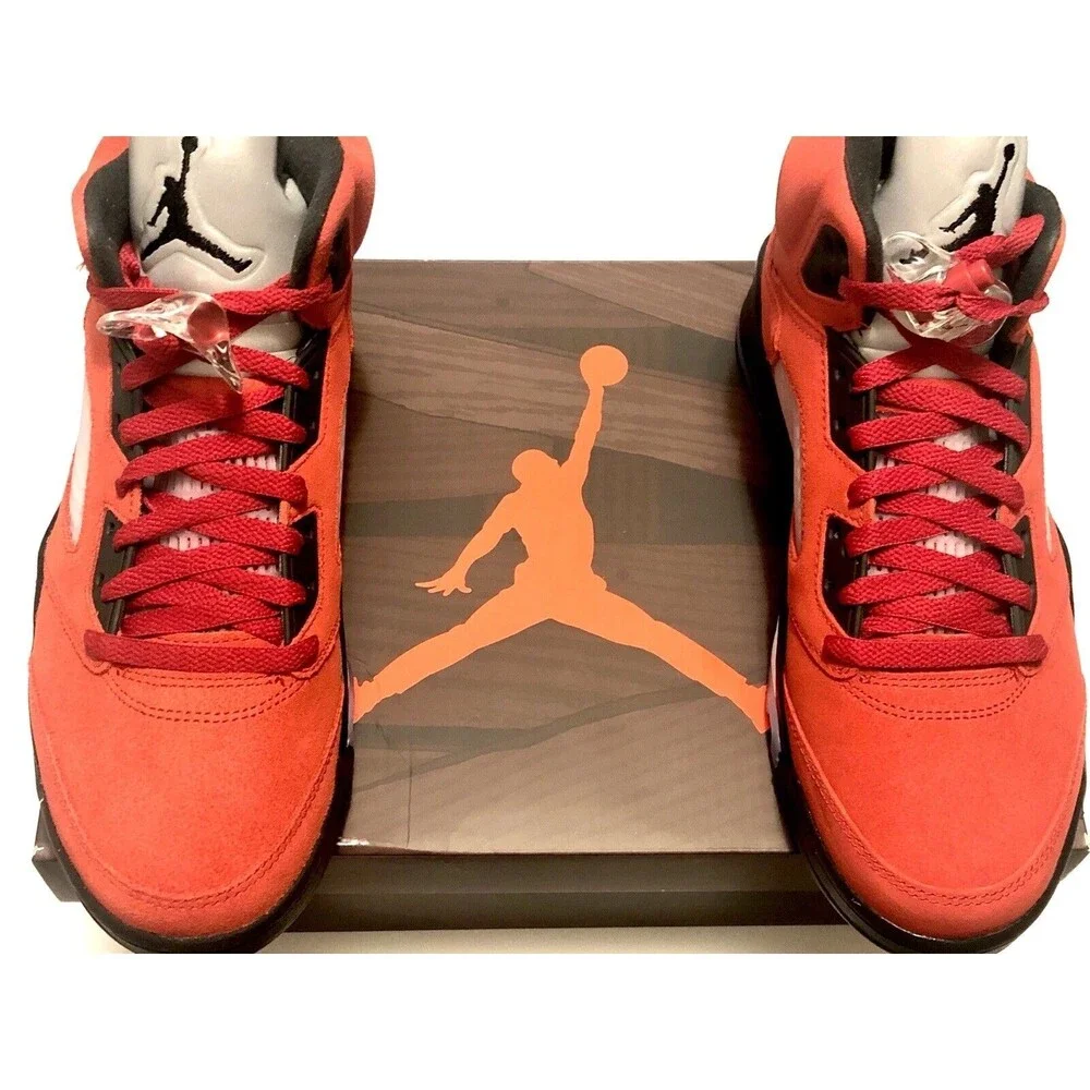 Nike Air Jordan 5 Retro Raging Bull Red 2021 9 M 10.5 W Sneaker Shoe Basketball
